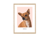 Load image into Gallery viewer, Huisdier portret roze met hond
