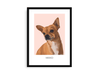 Load image into Gallery viewer, Huisdier portret roze met hond